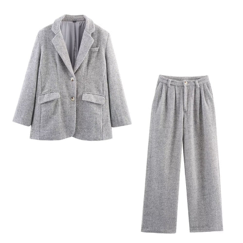 Casual Office Pant Suit Set