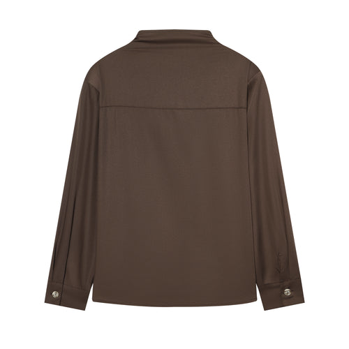 Women's Single-Button Long-Sleeve Office Shirt
