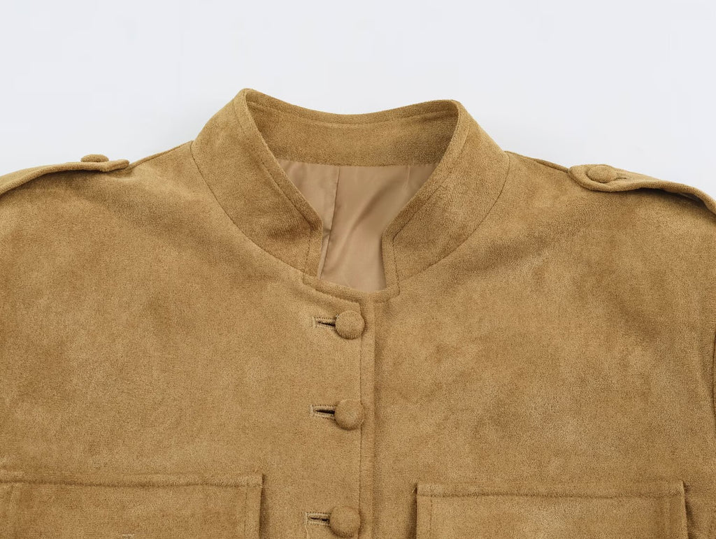 Women's Suede Strap-Detail Jacket