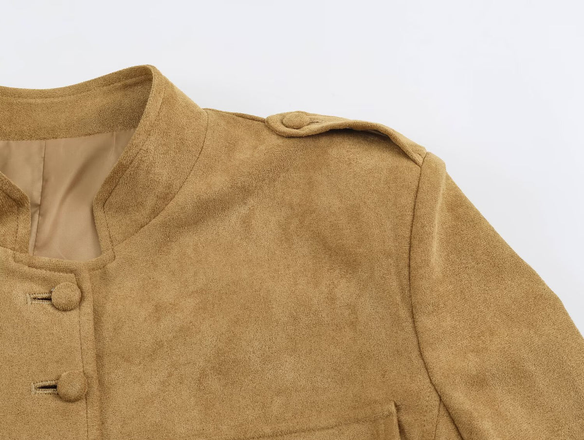 Women's Suede Strap-Detail Jacket