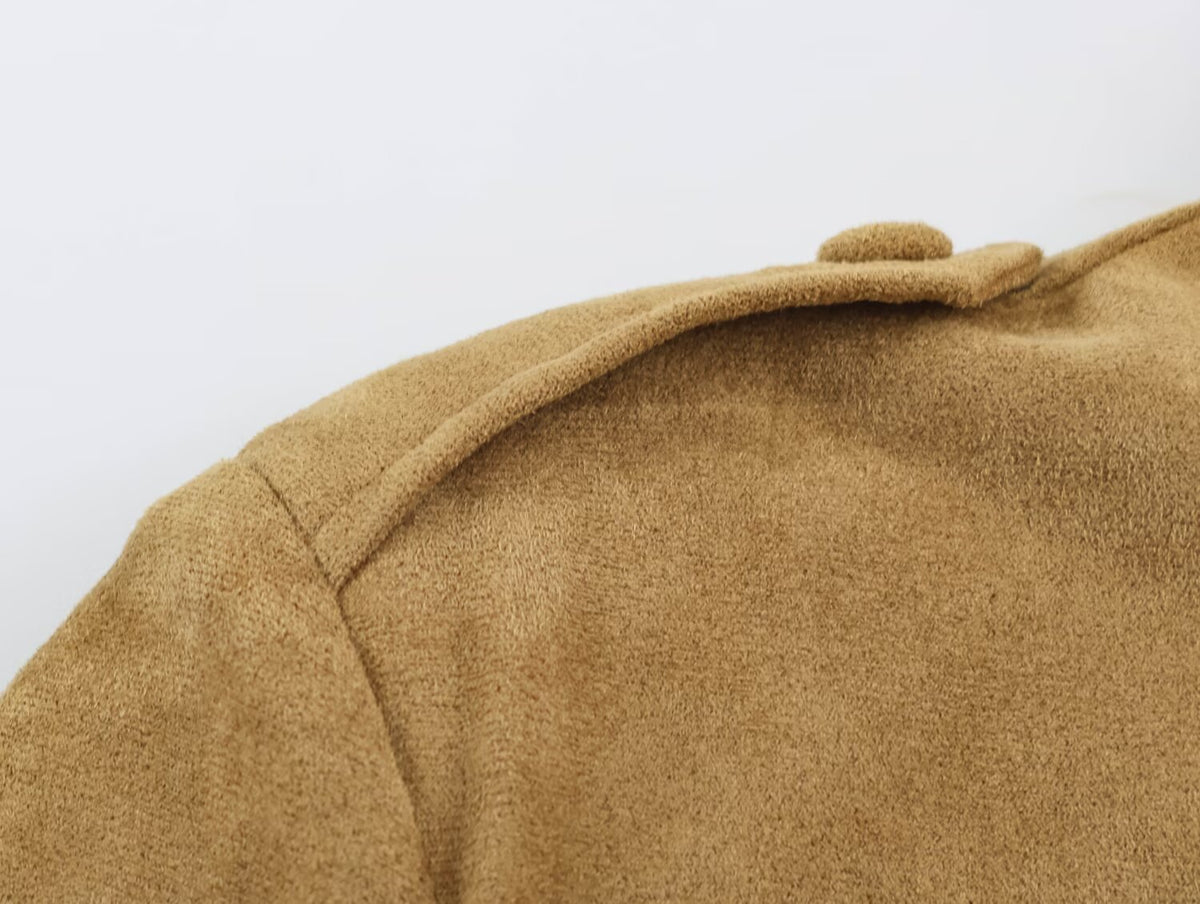 Women's Suede Strap-Detail Jacket
