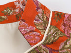 Floral Print Waist-Detail Blazer