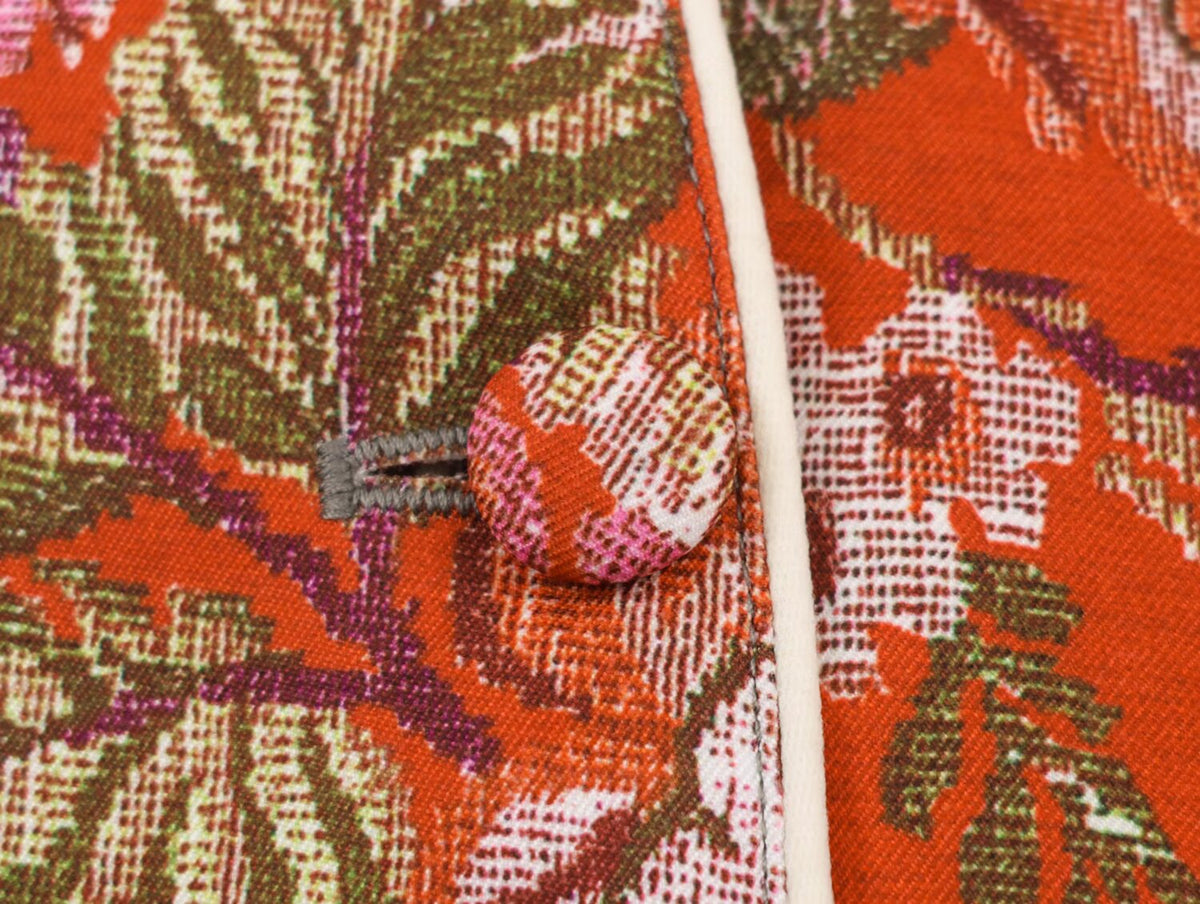 Floral Print Waist-Detail Blazer