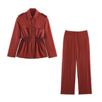 Women's Safari Jacket & Trousers Two-Piece Set