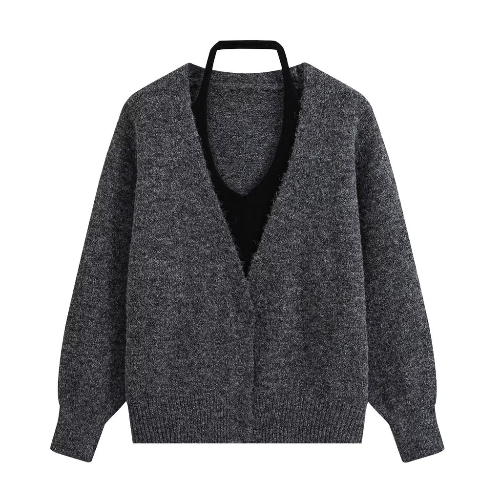 Women's Double-Layer Knit Coat