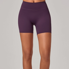 Women's Pleated High-Waist Yoga Shorts