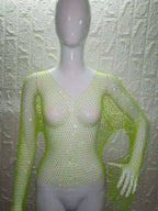 V-neck Fluorescent Green
