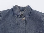 Women's Stand Collar Short Denim Jacket