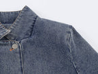 Women's Stand Collar Short Denim Jacket