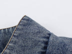 Women's Stand Collar Short Denim Jacket
