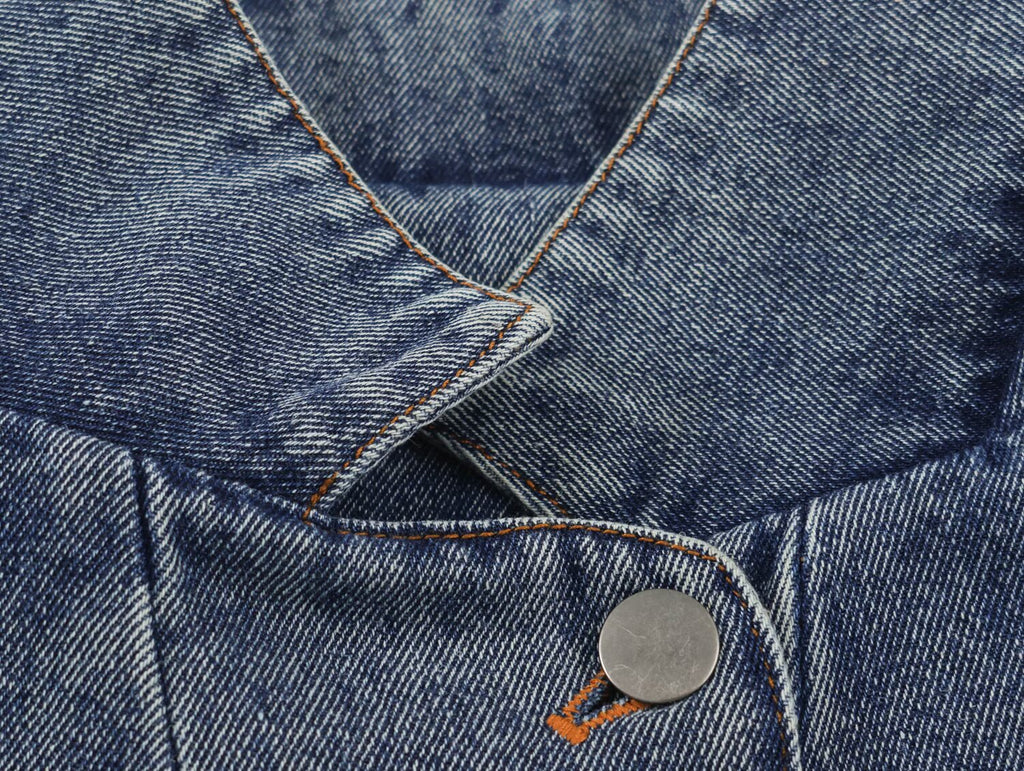 Women's Stand Collar Short Denim Jacket