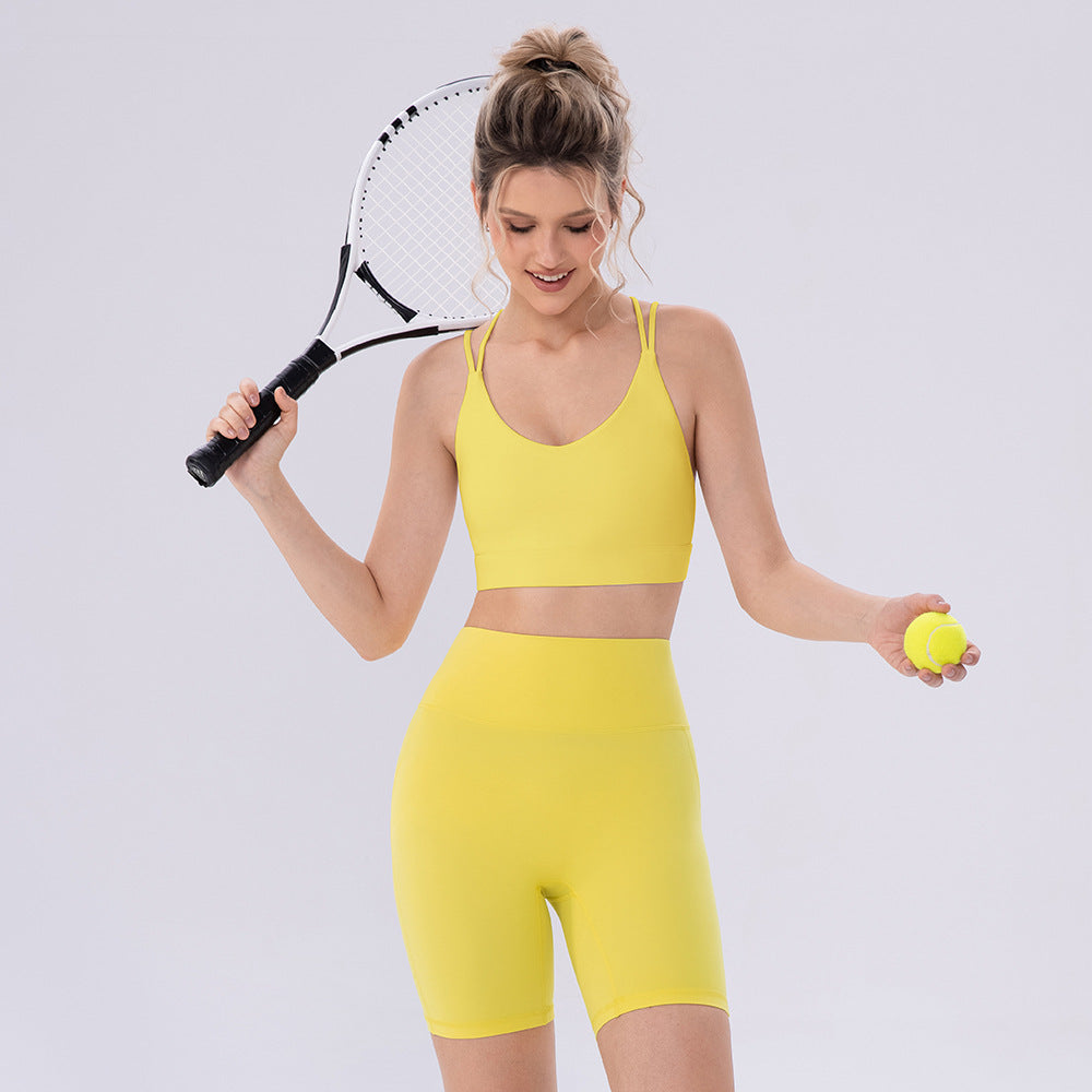 Women's Sleeveless Yoga Top & Shorts Set