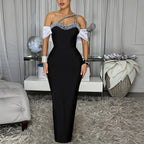 Women's Beaded Fishtail Evening Gown