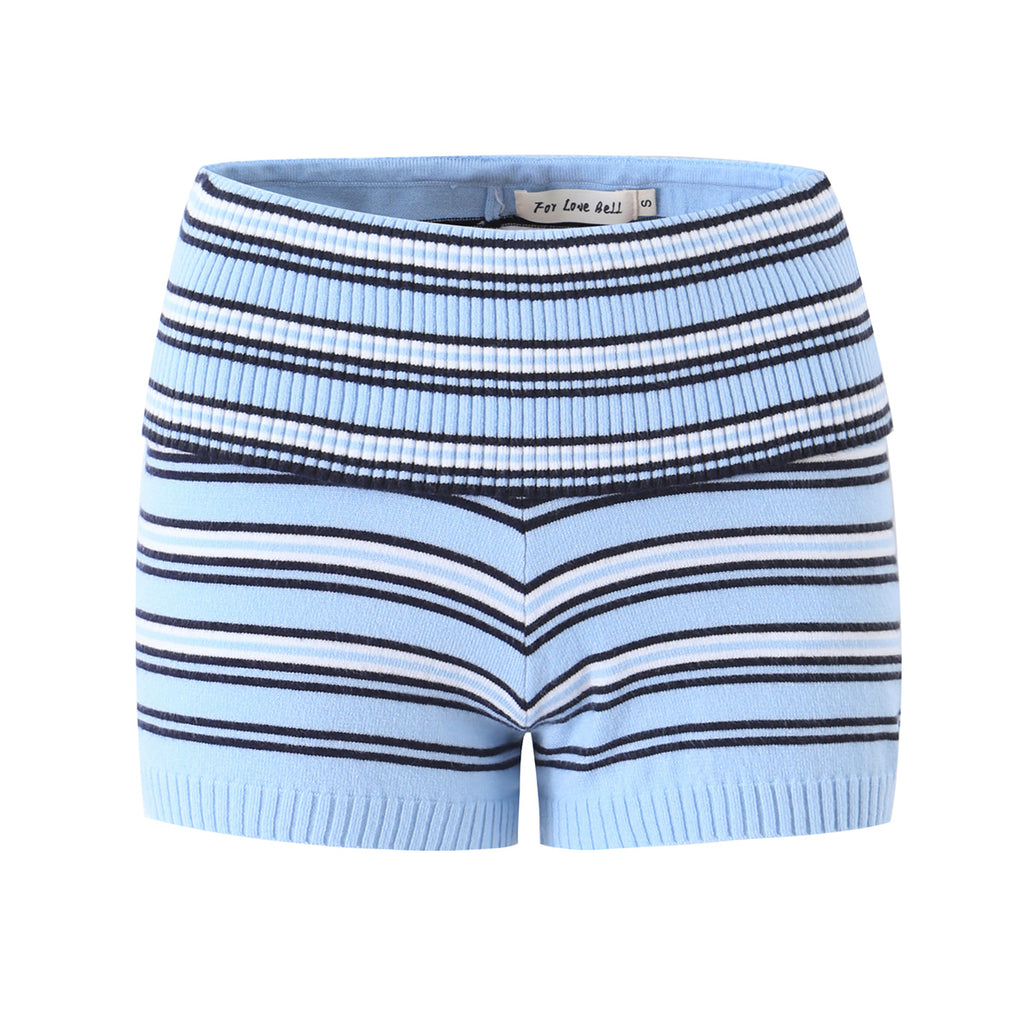 Blue Striped Shorts