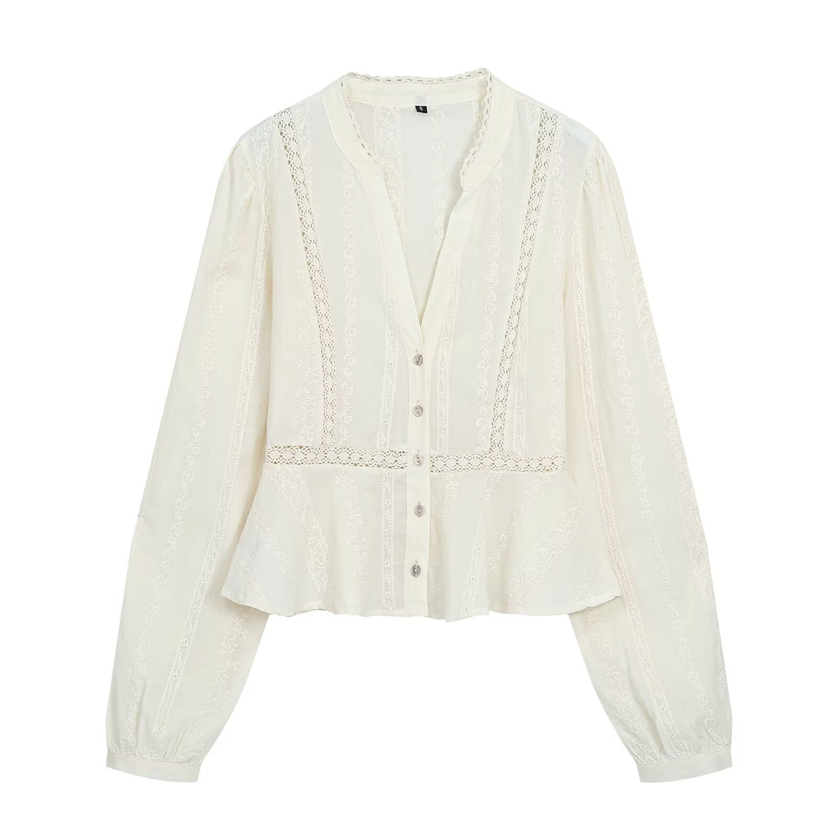 Women's Lace-Embroidered Romantic Blouse
