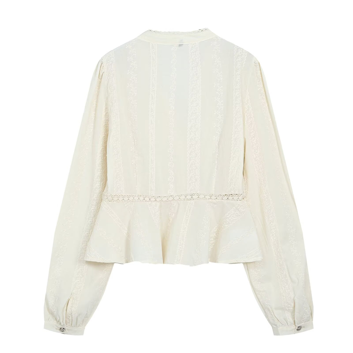 Women's Lace-Embroidered Romantic Blouse