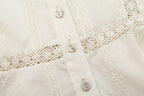 Women's Lace-Embroidered Romantic Blouse