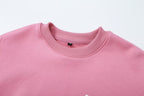 Women's White & Pink Graphic Pullover Sweater