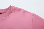 Women's White & Pink Graphic Pullover Sweater