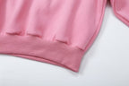 Women's White & Pink Graphic Pullover Sweater