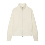 Women's Double-Zip Stand-Collar Sweater Coat