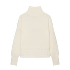 Women's Double-Zip Stand-Collar Sweater Coat