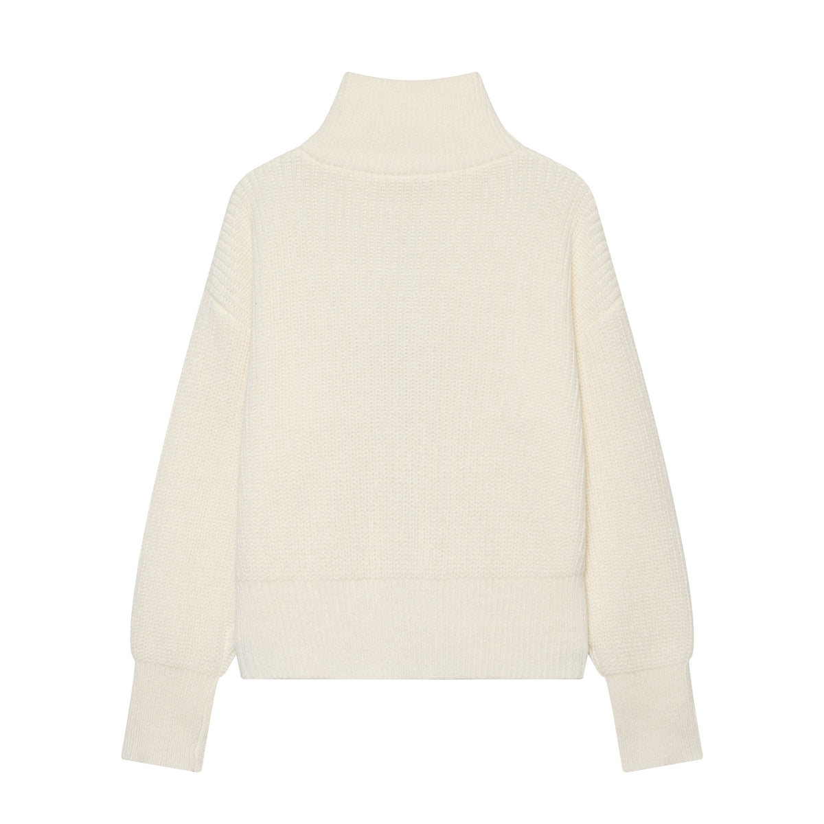 Women's Double-Zip Stand-Collar Sweater Coat
