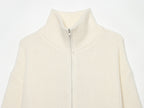 Women's Double-Zip Stand-Collar Sweater Coat