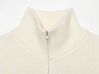 Women's Double-Zip Stand-Collar Sweater Coat