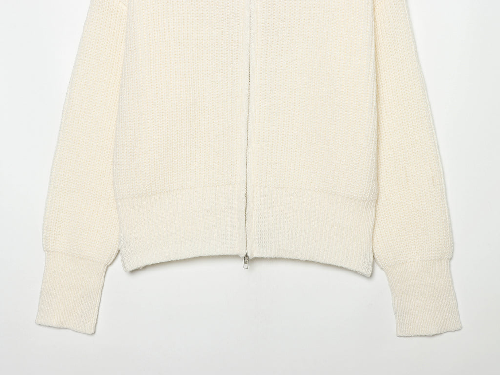 Women's Double-Zip Stand-Collar Sweater Coat