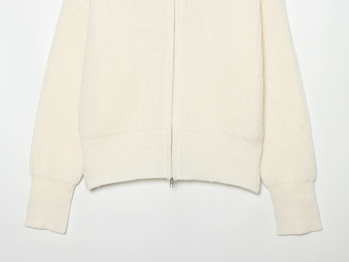 Women's Double-Zip Stand-Collar Sweater Coat