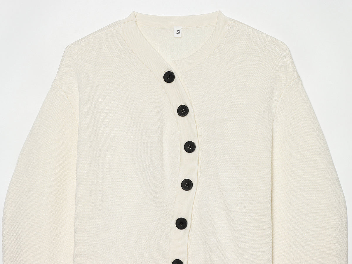 Women's Loose Button-Front Knit Coat