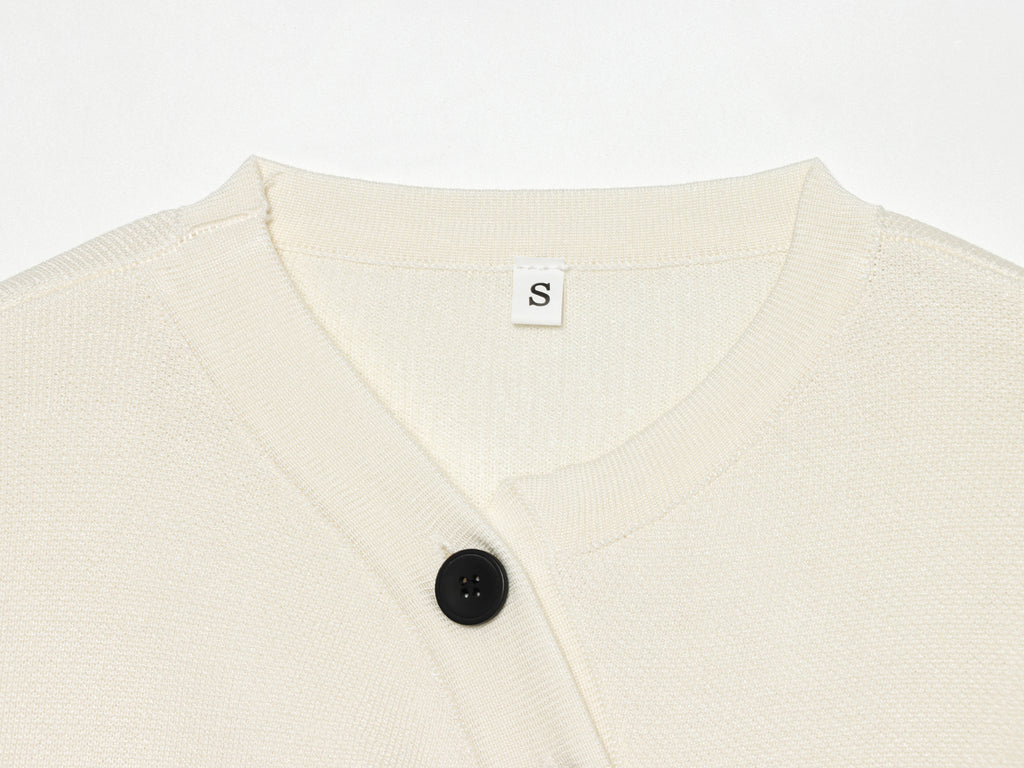 Women's Loose Button-Front Knit Coat