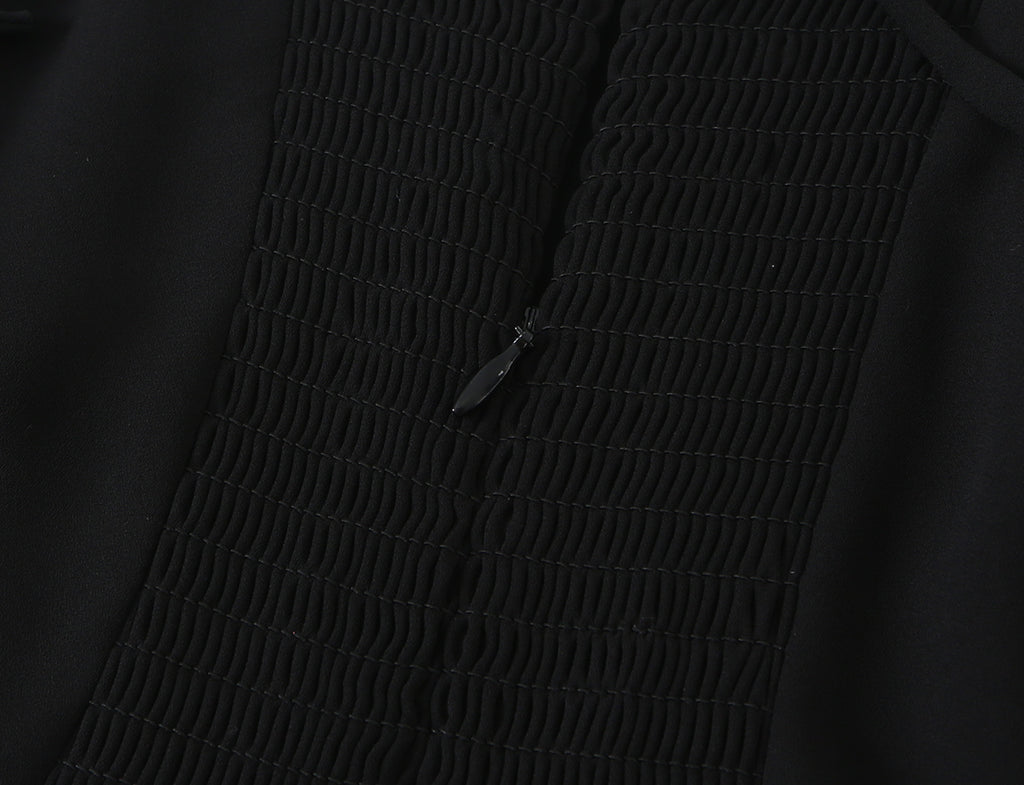 Women's Lace-Up Bow Detail Long-Sleeve Dress