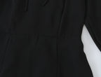 Women's Lace-Up Bow Detail Long-Sleeve Dress