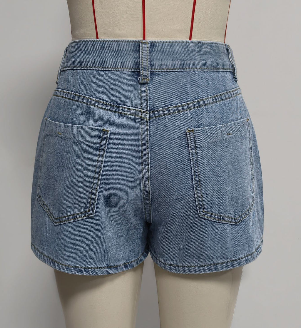 Irregular Asymmetric Stomach Blanket Denim Skirted Skirt