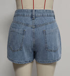 Irregular Asymmetric Stomach Blanket Denim Skirted Skirt