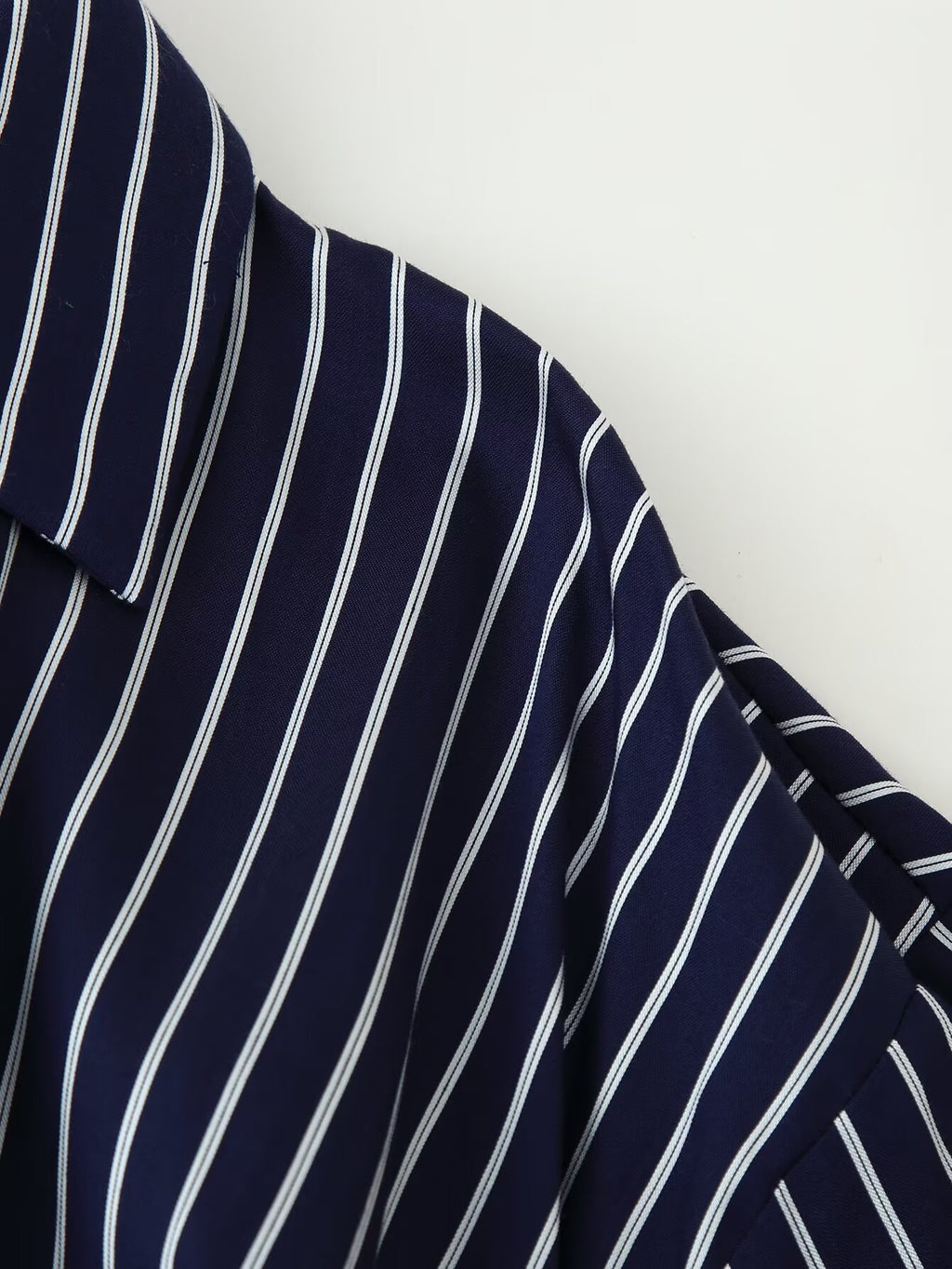 Women's Half Sleeve Polo Collar Stripes Dress