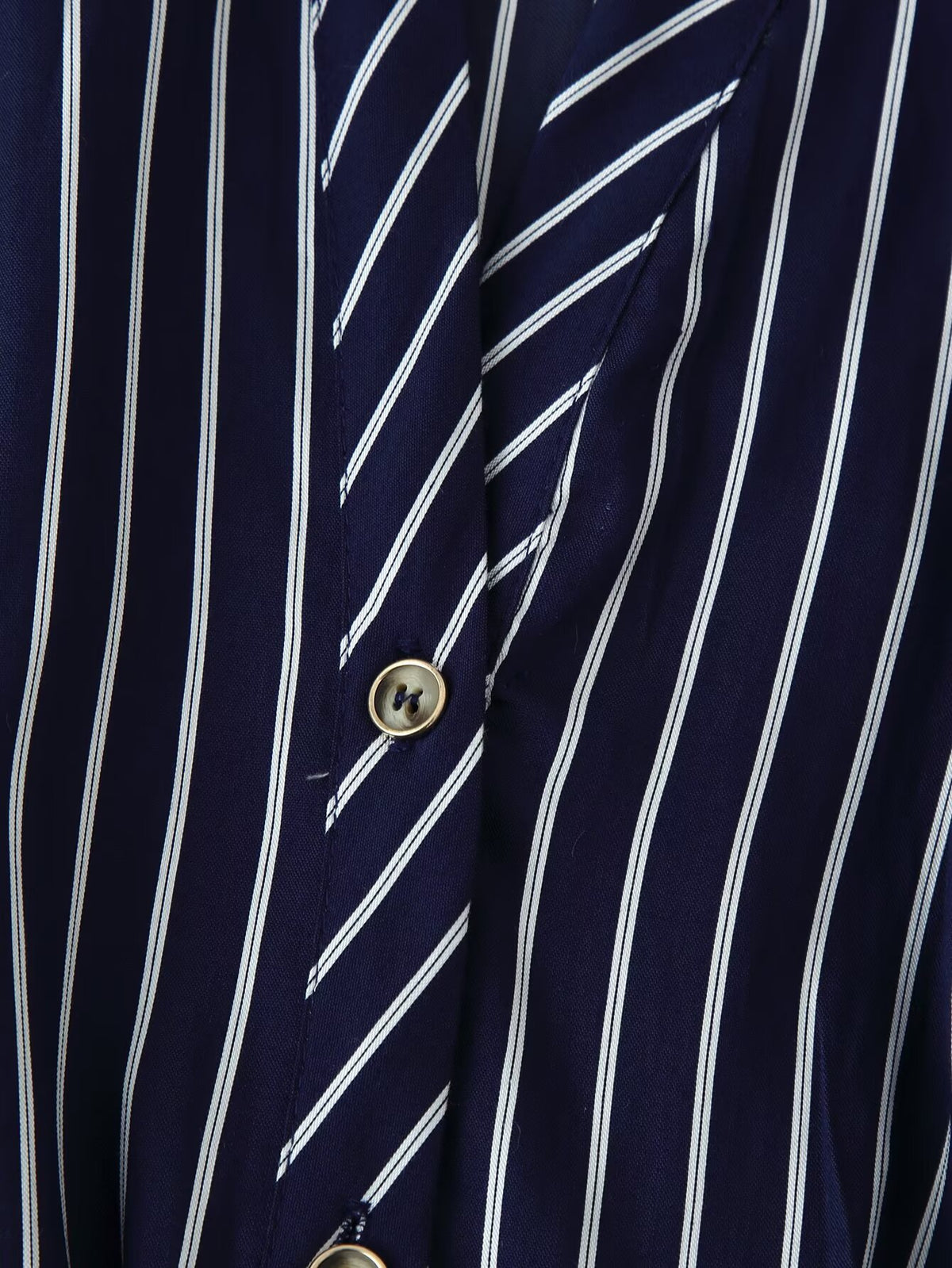 Women's Half Sleeve Polo Collar Stripes Dress
