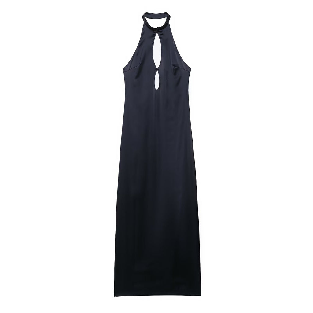 Dark Blue Halter Dress