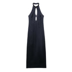 Dark Blue Halter Dress