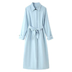 French Collared Breasted Waistband Trench