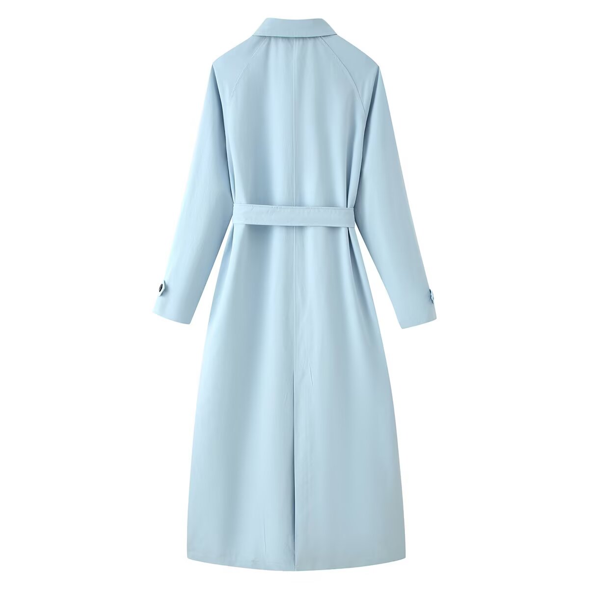 French Collared Breasted Waistband Trench