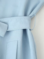 French Collared Breasted Waistband Trench