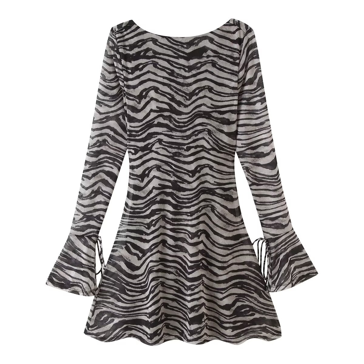 Women's Animal Print Long Sleeve Dress