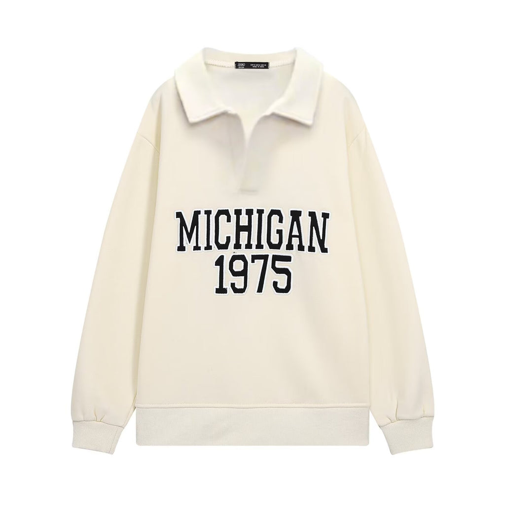 Women's Letter Graphic Embroidered Sweater Trousers Set