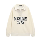 Women's Letter Graphic Embroidered Sweater Trousers Set