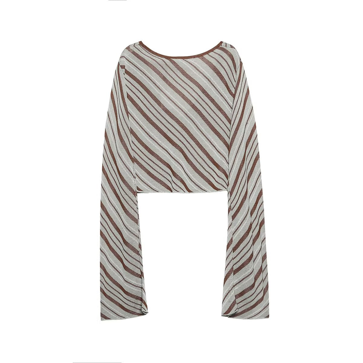 Women's French Striped Button-Front Knit Cardigan