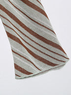 Women's French Striped Button-Front Knit Cardigan