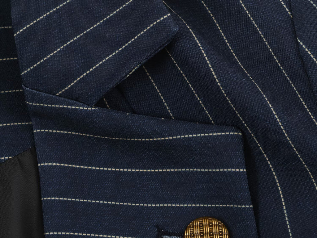 Autumn Striped Collared Asymmetric Blazer